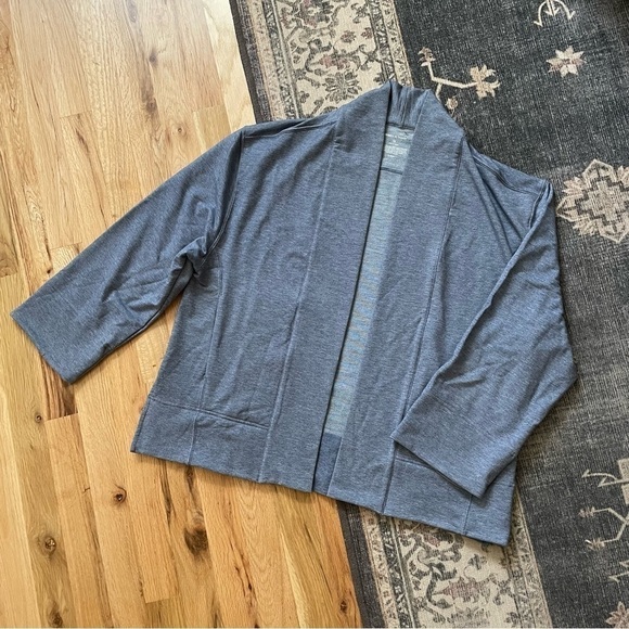 Ministry of Supply Heathered Blue Fusion Terry Open Cardigan Medium - Picture 3 of 6